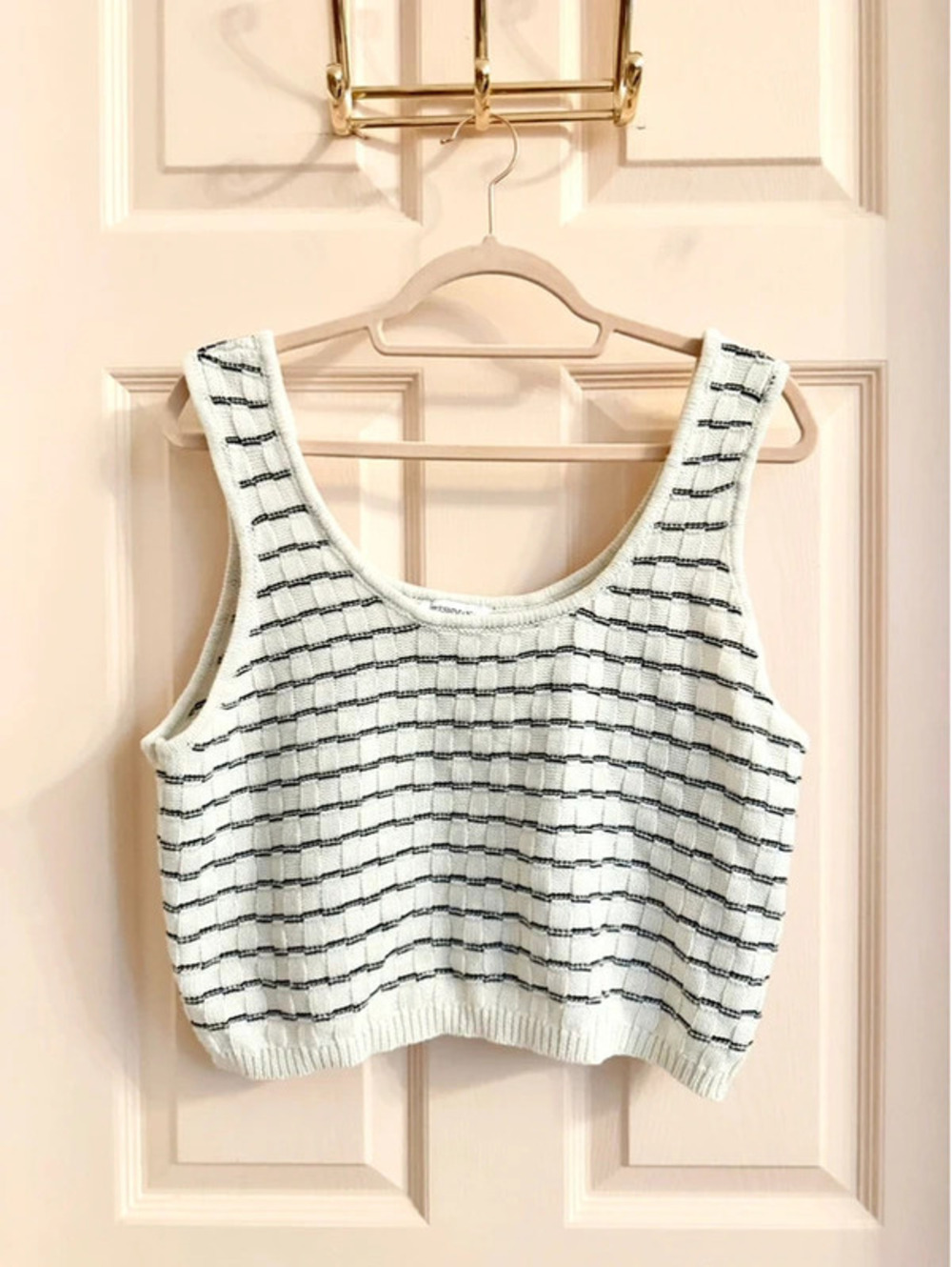 Knit freshman crop top